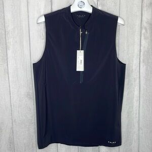 Falke Men’s Sleeveless Zip Golf Polo - Black